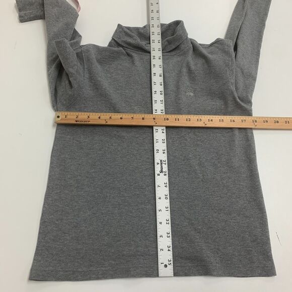 Vintage Brooks Brothers Sweater Womens M Medium Gray Turtleneck Cotton Made USA - Picture 7 of 9